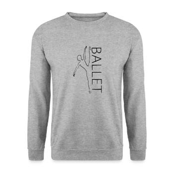 BALLETT - Unisex Pullover - Weißgrau meliert - Vorne - Alina (178cm) & Michal (187cm)