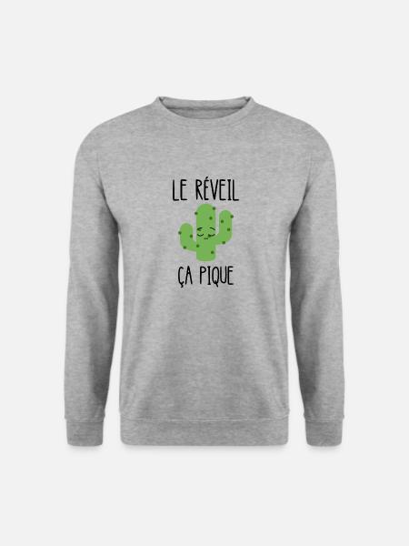 le réveil ça pique - Sweat-shirt Unisexe - gris chiné