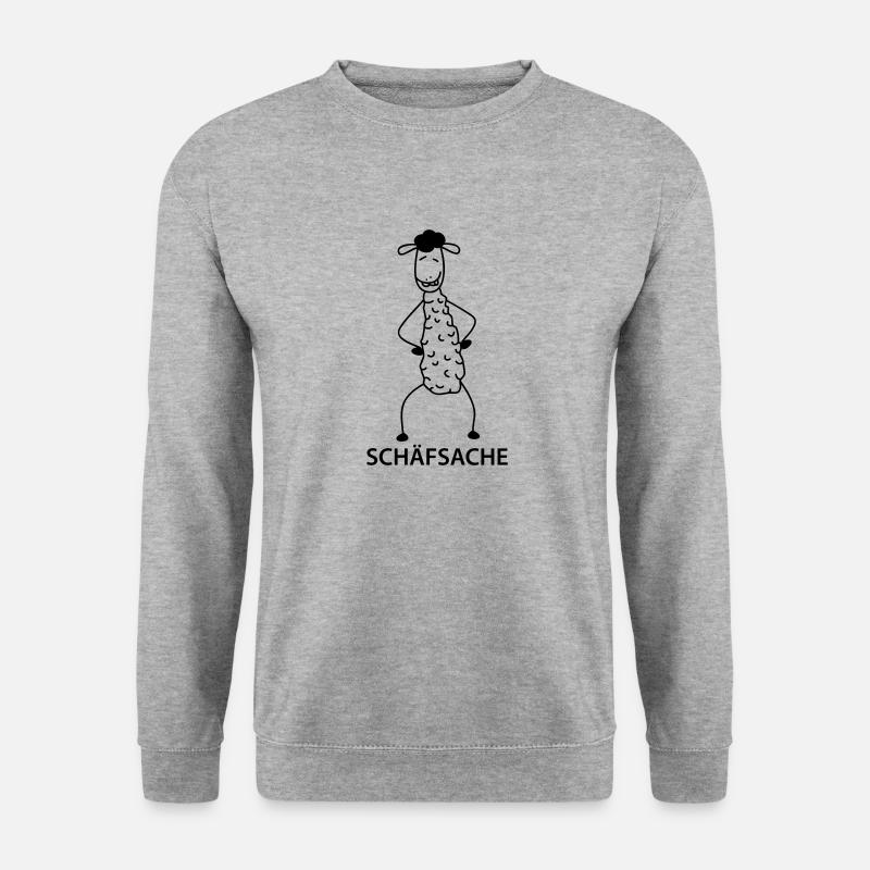 Chef Boss Schaf - Unisex Pullover - Weißgrau meliert