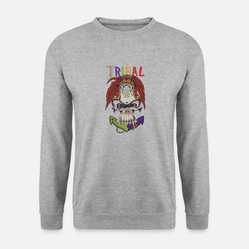 tribal - Unisex Pullover - Weißgrau meliert