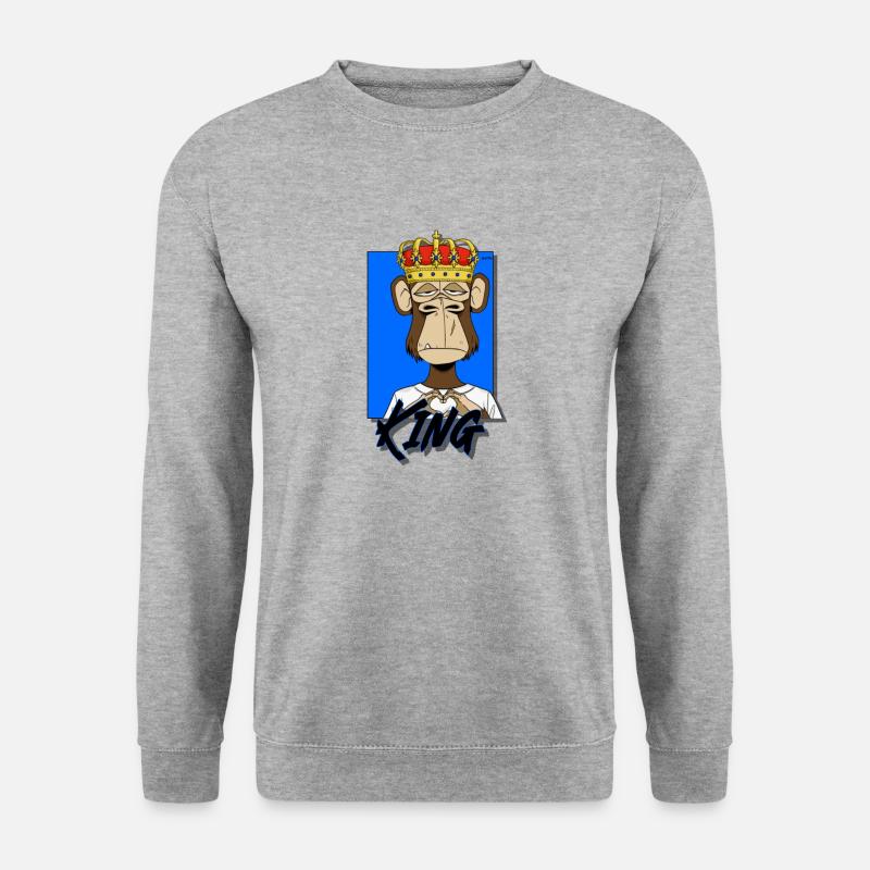 Niso Her King Crazymonkey - Unisex Sweatshirt - salt & pepper
