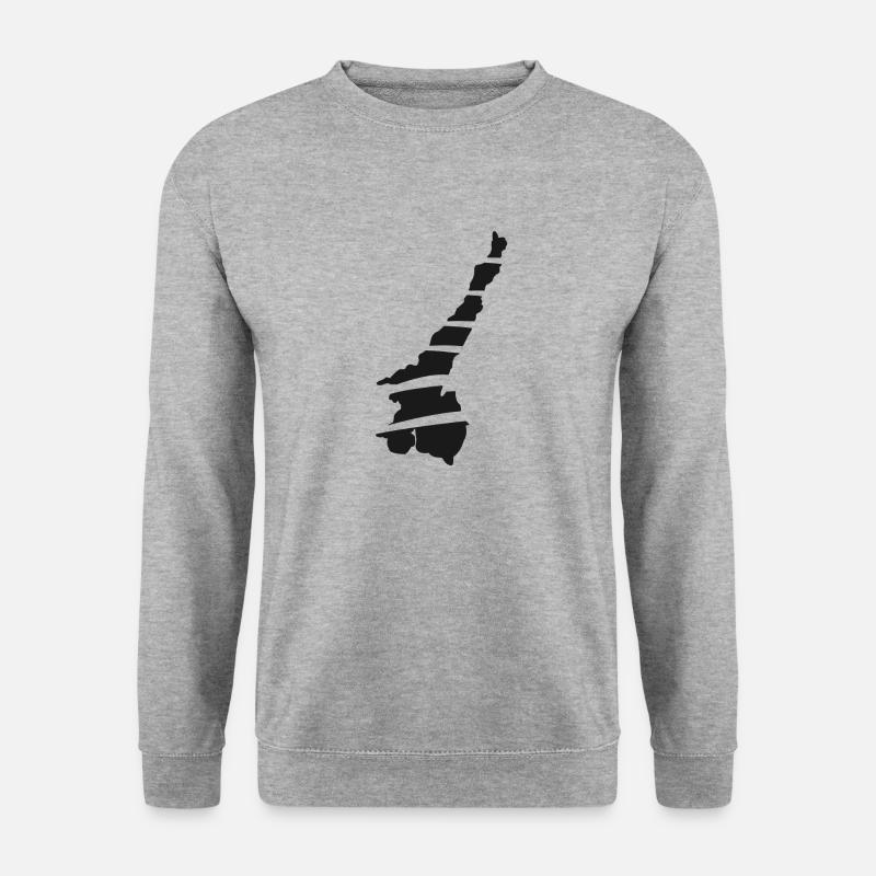 Gardasee schwarz - Unisex Pullover - Weißgrau meliert