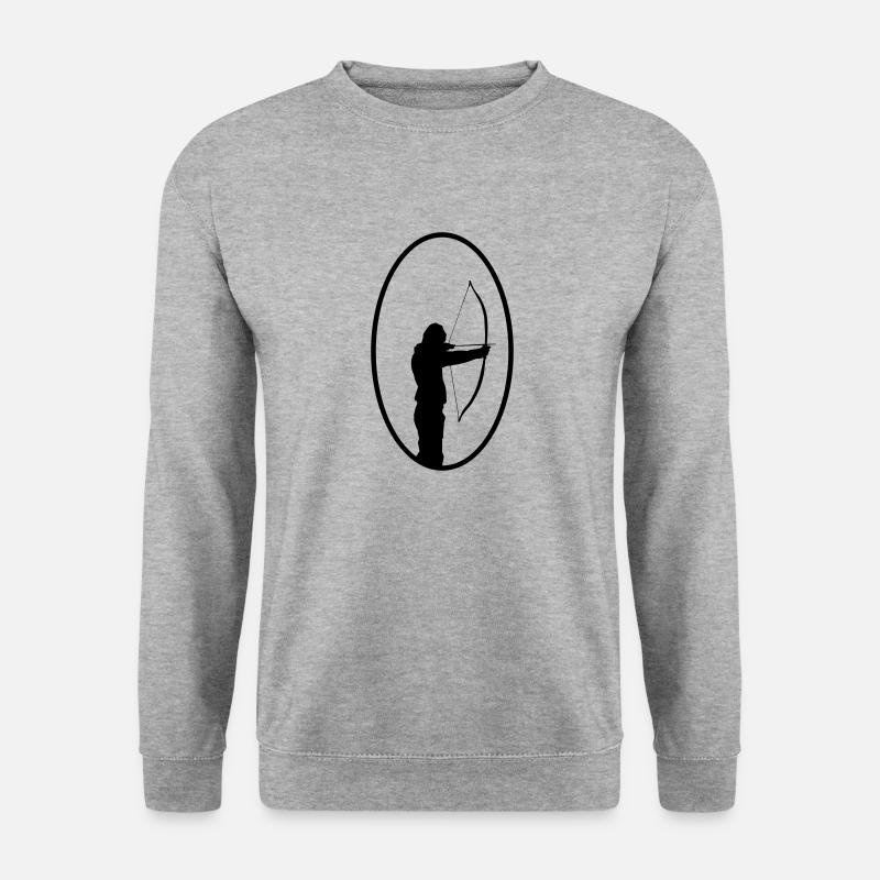 bogenschütze - Unisex Pullover - Weißgrau meliert