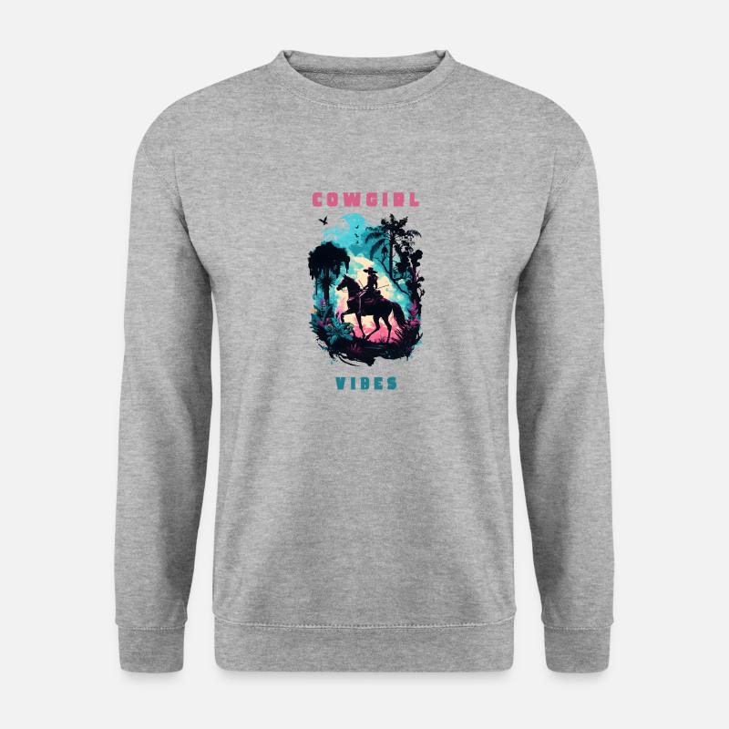 Westliche Vibes - Unisex Pullover - Weißgrau meliert