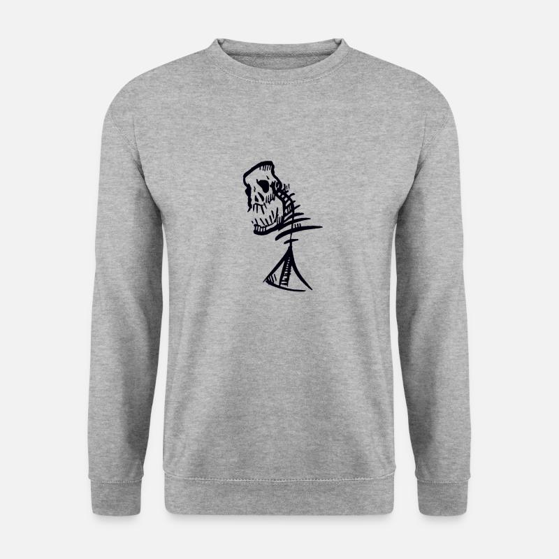 Bonefish - Unisex Pullover - Weißgrau meliert