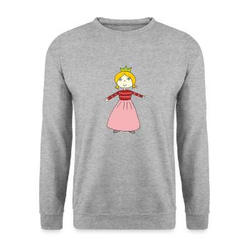 Little princess - Unisex Sweatshirt - salt & pepper - Front - Alina (178cm) & Michal (187cm)