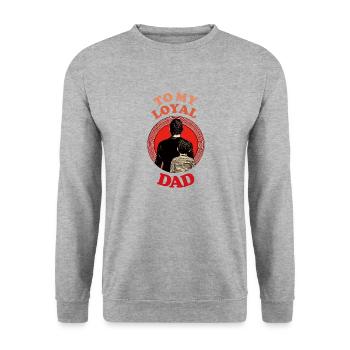To My Loyal Dad , Happy Fathers Day - Unisex Sweatshirt - salt & pepper - Front - Alina (178cm) & Michal (187cm)