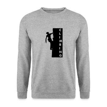 Escalade - Sweat-shirt Unisexe - gris chiné - Devant - Alina (178cm) & Michal (187cm)