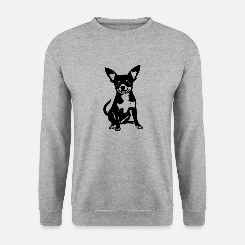 Chihuahua - Unisex Pullover - Weißgrau meliert