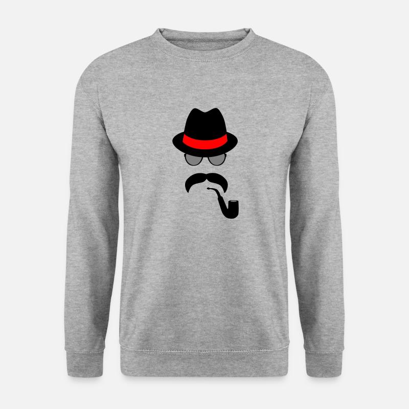 mr. X - Unisex Pullover - Weißgrau meliert