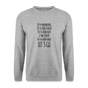 fitness, entraînement, exercice, motivation de gym - Sweat-shirt Unisexe - gris chiné - Devant - Alina (178cm) & Michal (187cm)