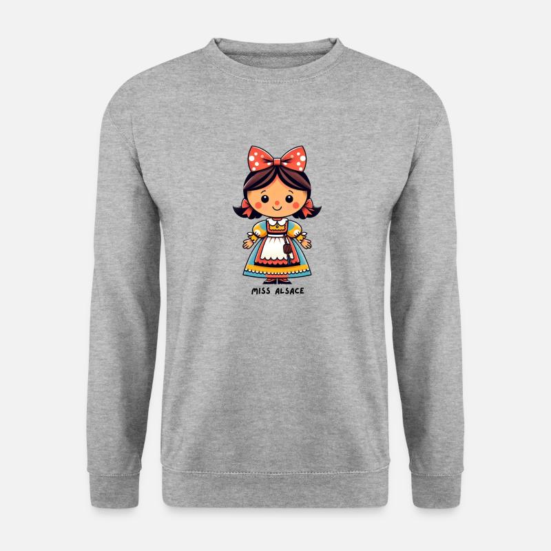 Fräulein Elsass - Unisex Pullover - Weißgrau meliert