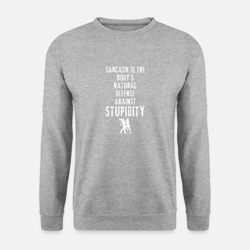 Natürliche Abwehr - Unisex Pullover - Weißgrau meliert