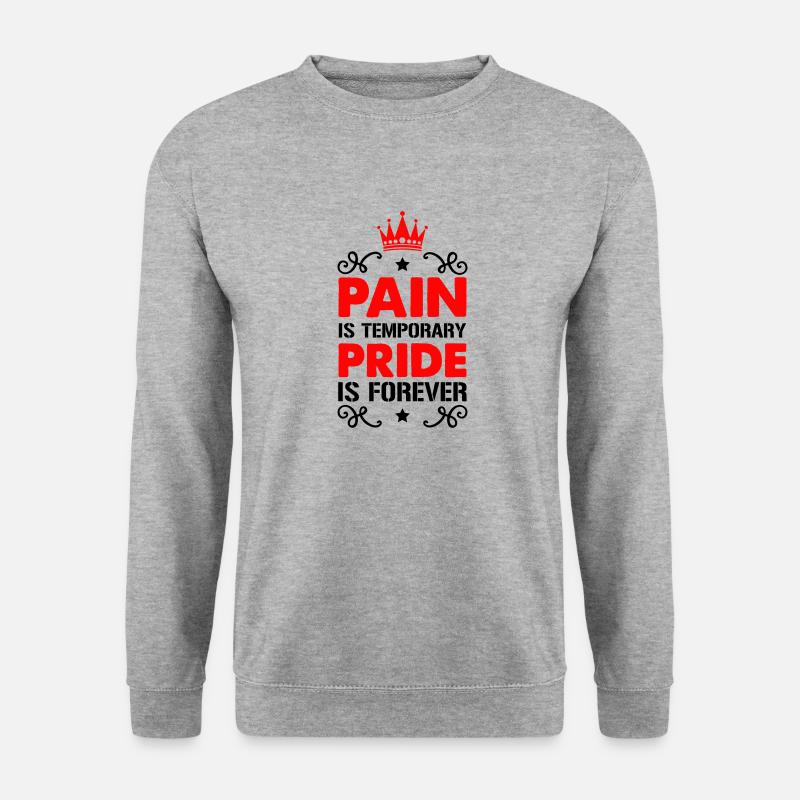 pain pride - Unisex Pullover - Weißgrau meliert
