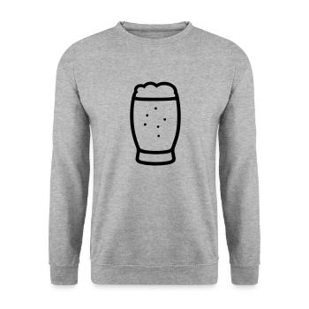 Bière - Sweat-shirt Unisexe - gris chiné - Devant - Alina (178cm) & Michal (187cm)