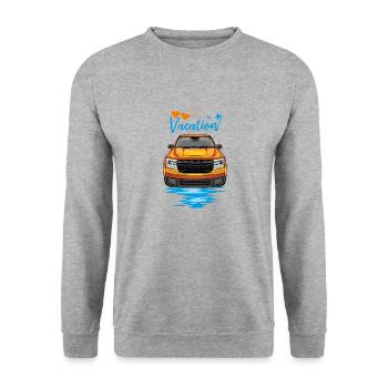 Vacances en camionnette - Sweat-shirt Unisexe - gris chiné - Devant - Alina (178cm) & Michal (187cm)