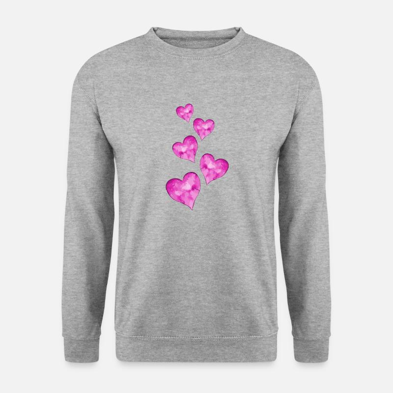 Hearts Symbol Wedding - Unisex Sweatshirt - salt & pepper