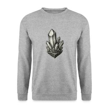 Cristal mystique - Sweat-shirt Unisexe - gris chiné - Devant - Alina (178cm) & Michal (187cm)