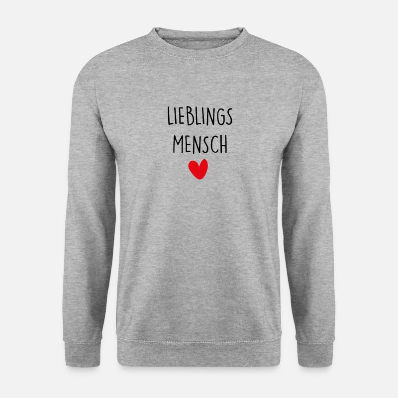 Lieblingsmensch - Unisex Pullover - Weißgrau meliert