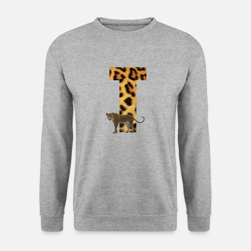 leopard t - Unisex Pullover - Weißgrau meliert