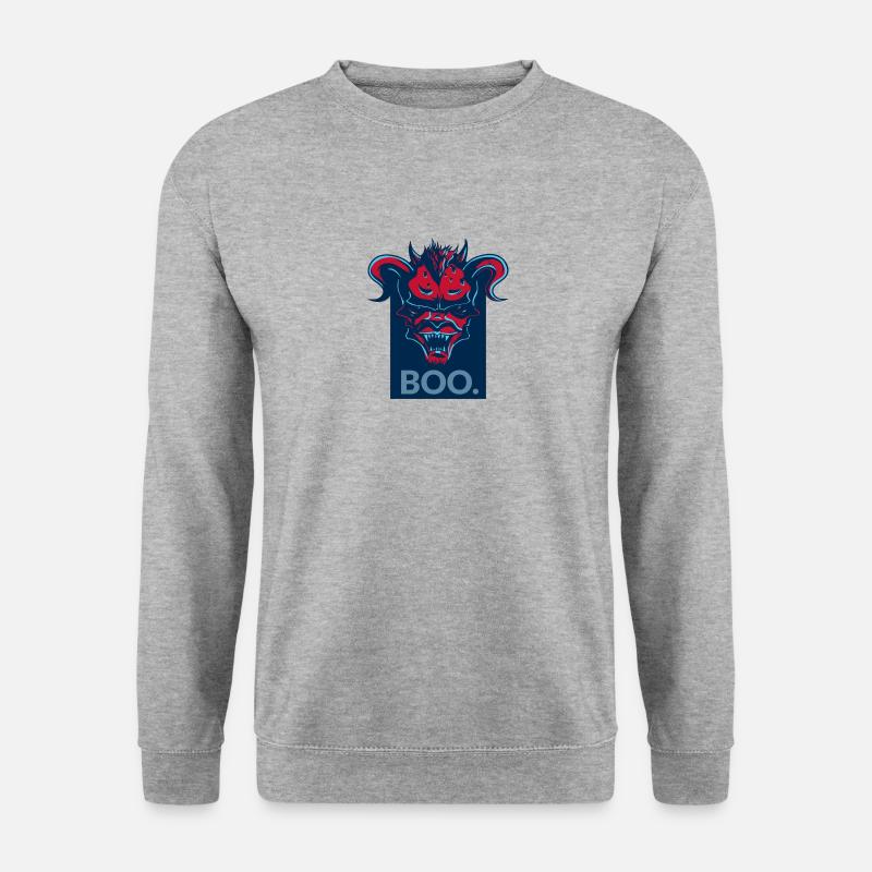 boo. - Unisex Pullover - Weißgrau meliert