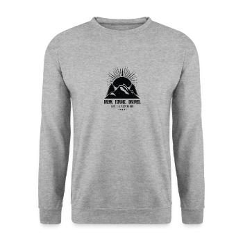 Montagne - Sweat-shirt Unisexe - gris chiné - Devant - Alina (178cm) & Michal (187cm)