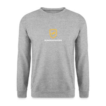 Federal Unicorn - Unisex Sweatshirt - salt & pepper - Front - Alina (178cm) & Michal (187cm)
