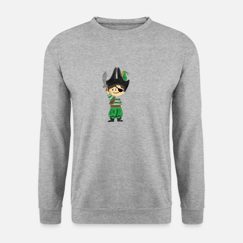 Pirat Kinder - Unisex Pullover - Weißgrau meliert