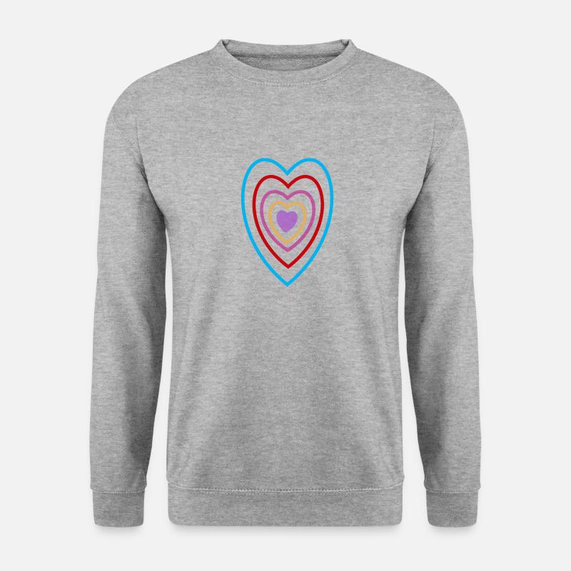 Image des cœurs16 - Sweat-shirt Unisexe - gris chiné
