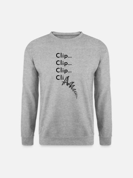 Bleikletterer gehen Clip Clip Clip AAaaaa - Unisex Pullover - Weißgrau meliert