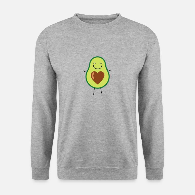 Avocado - Unisex Pullover - Weißgrau meliert
