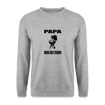 bbq - Unisex Pullover - Weißgrau meliert - Vorne - Alina (178cm) & Michal (187cm)