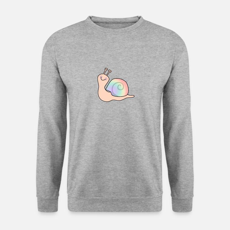 Rainbow snail - Unisex Sweatshirt - salt & pepper
