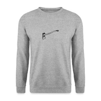 Axt - Unisex Pullover - Weißgrau meliert - Vorne - Alina (178cm) & Michal (187cm)