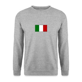 Flag Italy - Unisex Sweatshirt - salt & pepper - Front - Alina (178cm) & Michal (187cm)