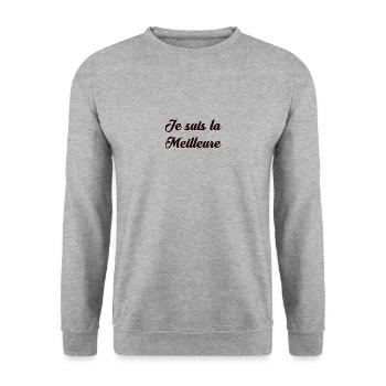 Je suis la meilleure - Sweat-shirt Unisexe - gris chiné - Devant - Alina (178cm) & Michal (187cm)