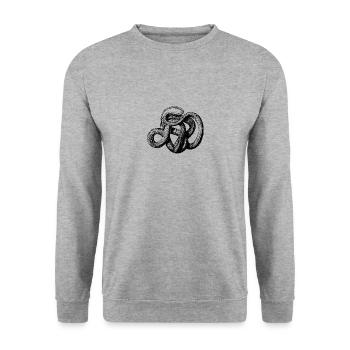 serpent - Sweat-shirt Unisexe - gris chiné - Devant - Alina (178cm) & Michal (187cm)
