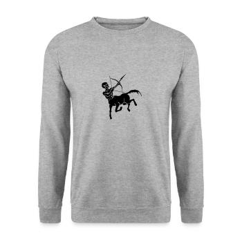 zentaur - Unisex Pullover - Weißgrau meliert - Vorne - Alina (178cm) & Michal (187cm)