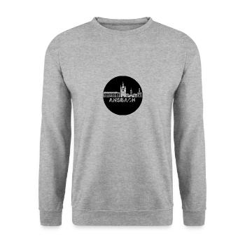 ansbach,skyline,schwarz,kreis - Unisex Pullover - Weißgrau meliert - Vorne - Alina (178cm) & Michal (187cm)
