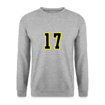 17 Number Leotard - Unisex Sweatshirt - salt & pepper - Front - Alina (178cm) & Michal (187cm)