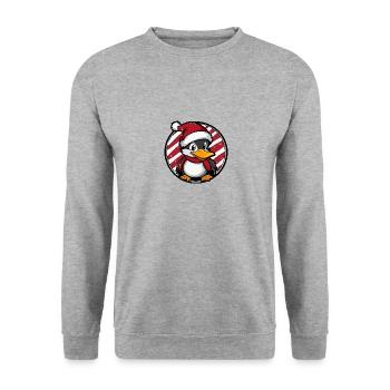Noël de canard Noël - Sweat-shirt Unisexe - gris chiné - Devant - Alina (178cm) & Michal (187cm)