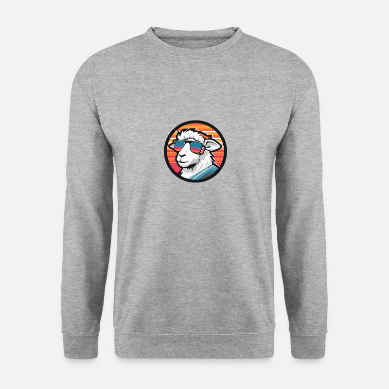Sheep Comic Cool Summer - Unisex Sweatshirt - salt & pepper