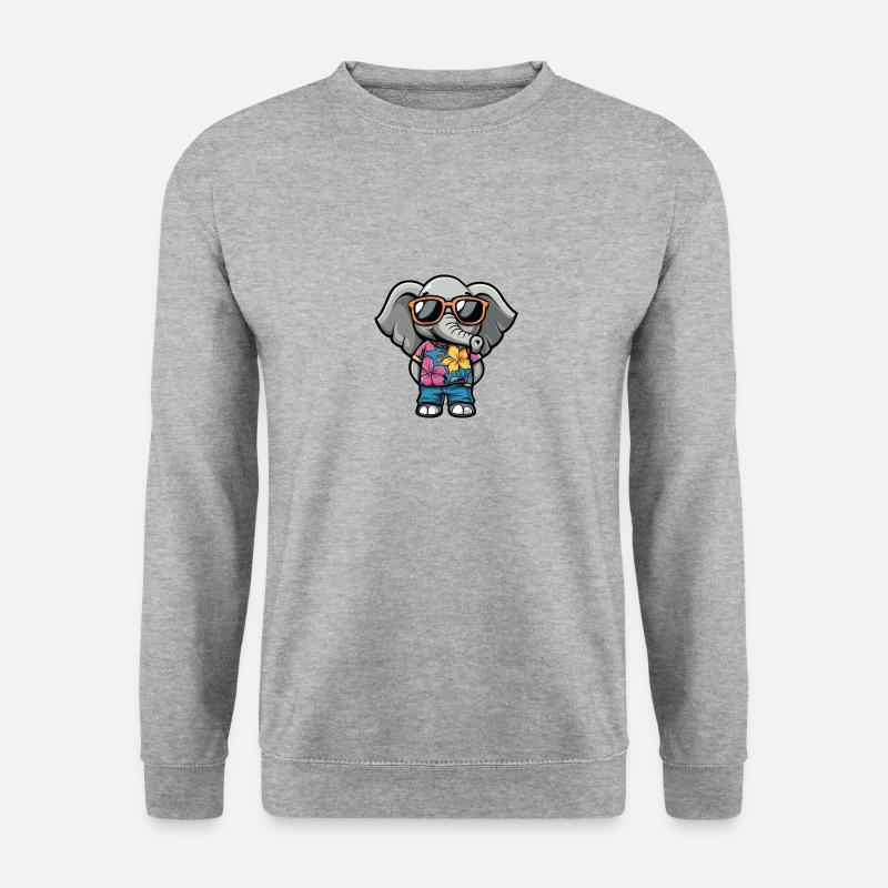 Elephant Comic Holiday - Unisex Sweatshirt - salt & pepper