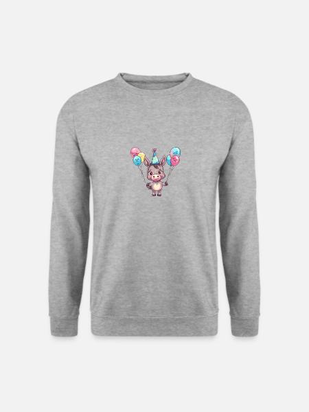 Âne Anniversaire Bébé - Sweat-shirt Unisexe - gris chiné