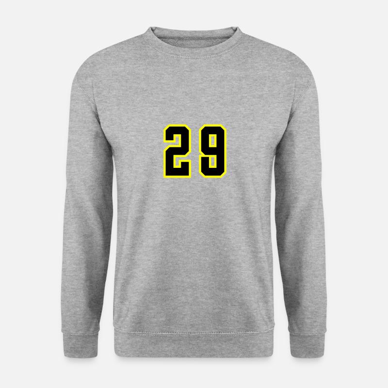 29 Zahl Trikot - Unisex Pullover - Weißgrau meliert