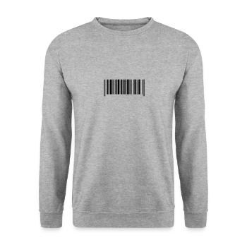 Barcode hergestellt in Frankreich - Unisex Pullover - Weißgrau meliert - Vorne - Alina (178cm) & Michal (187cm)