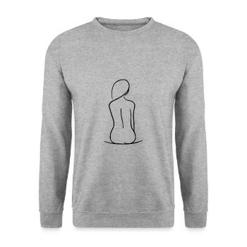Women silhouette - Unisex Sweatshirt - salt & pepper - Front - Alina (178cm) & Michal (187cm)