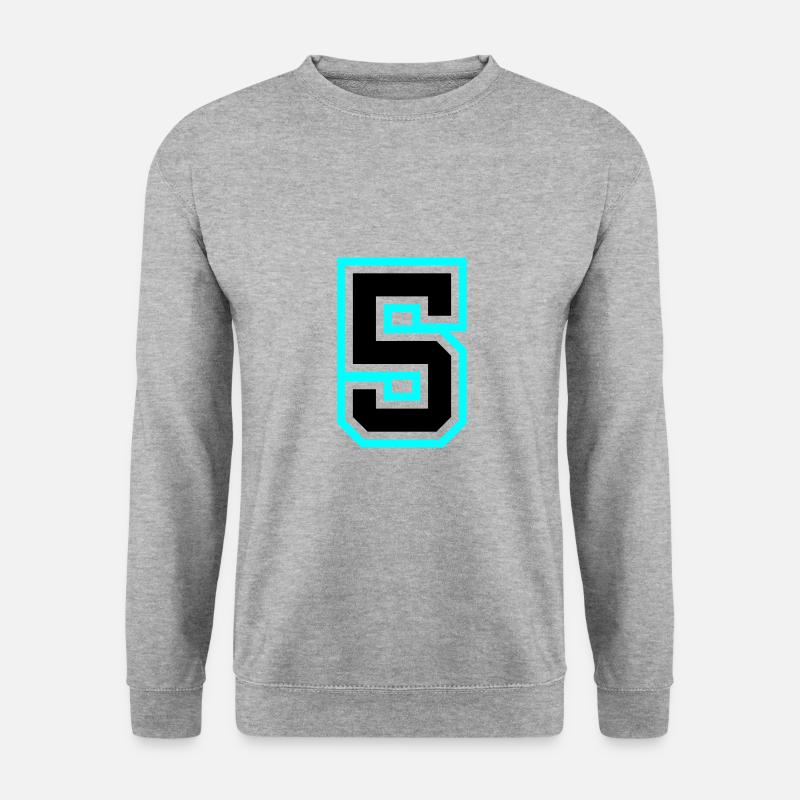 5 number symbol - Unisex Sweatshirt - salt & pepper