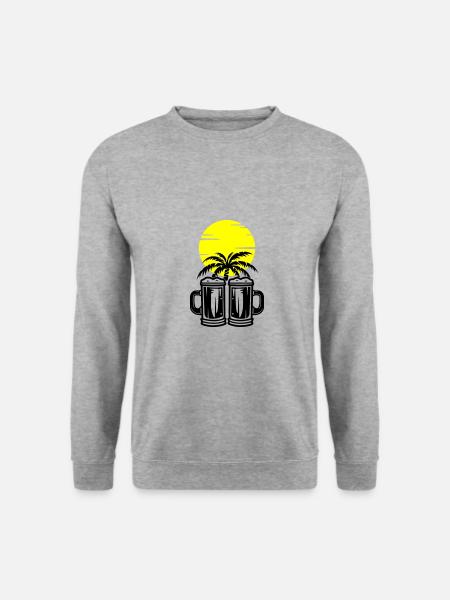 Beer Palm Trees Island Vacation - Unisex Sweatshirt - salt & pepper