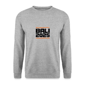 Bali 2025 Urlaub - Unisex Pullover - Weißgrau meliert - Vorne - Alina (178cm) & Michal (187cm)